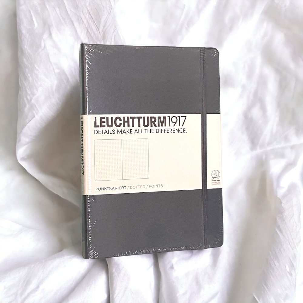 Leuchtturm 1917 Hardcover Dot Grid Notebook in Anthracite - A5 New Sealed